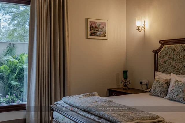Classic Master Bedroom with Floral Headboard