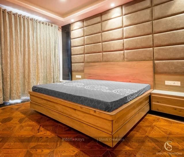 Master Bedroom with Padded Panel Headboard Wall