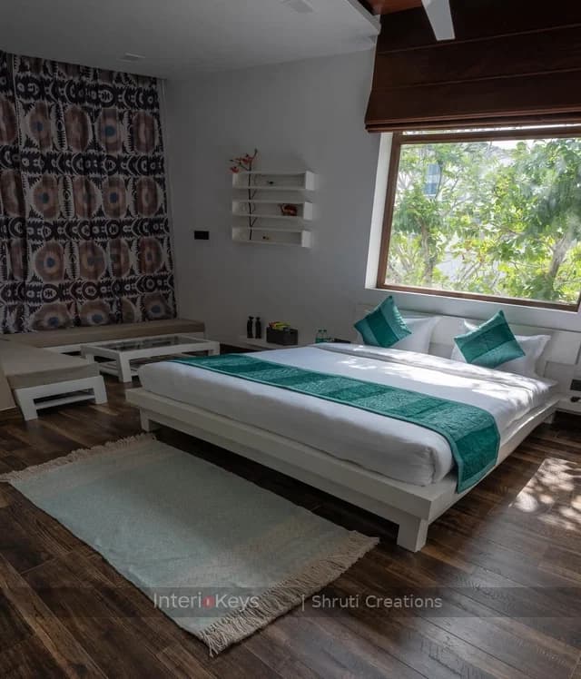 Master Bedroom with Garden-View Window and Window Seat