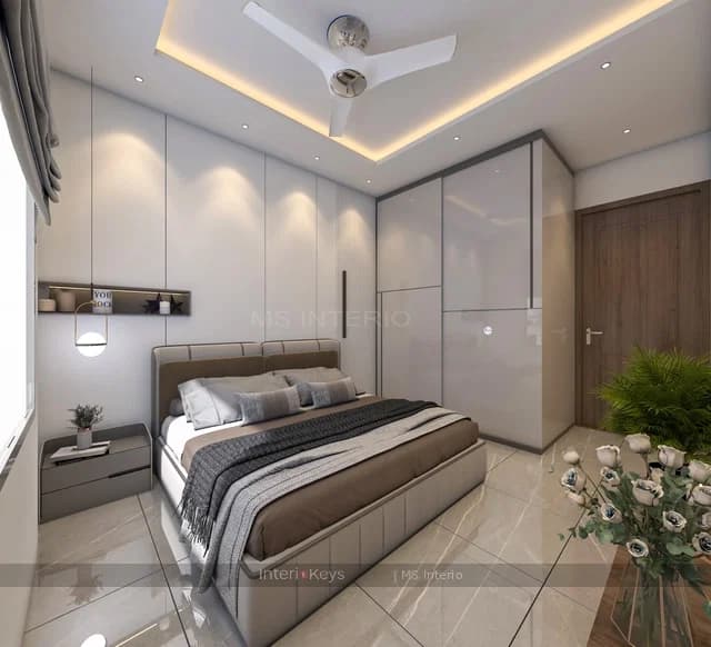 Master Bedroom with Panelled Feature Wall