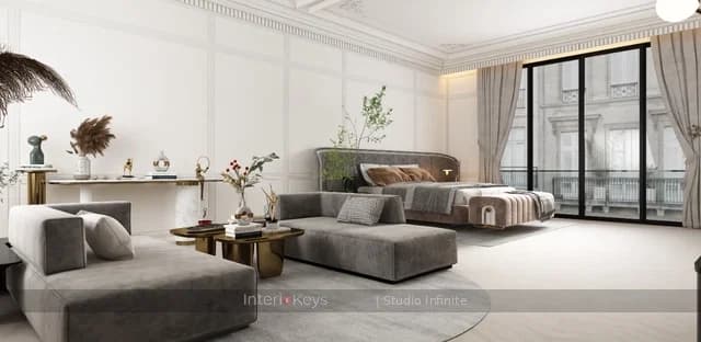 Master Bedroom Suite with Lounge and City View