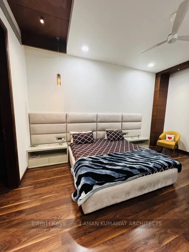 Master Bedroom with Wide Panelled Headboard